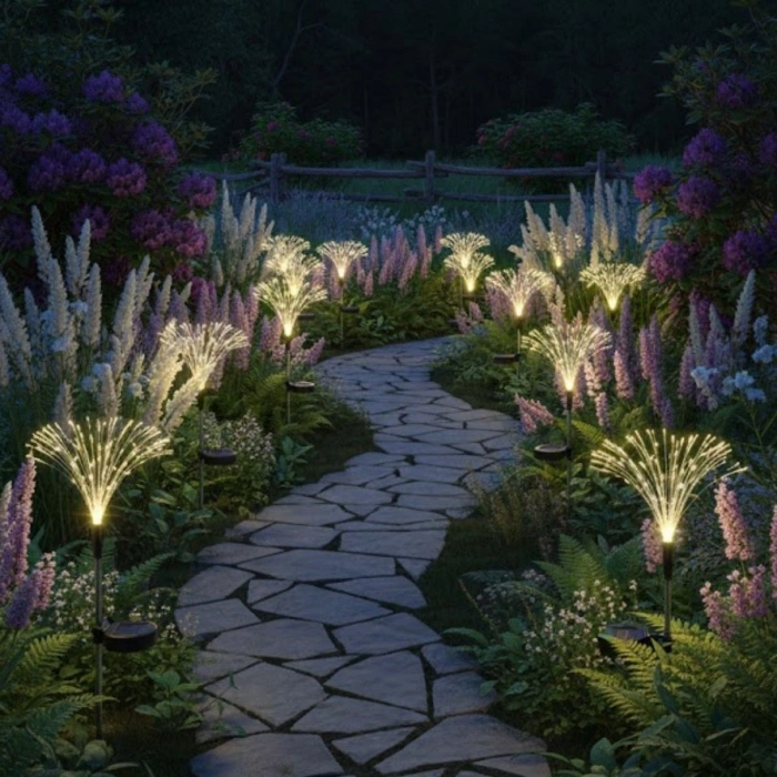 2 Adet Saçak Model Solar Bahçe Lambası – Güneş Enerjili Led Dış Mekan Aydınlatma, Otomatik Sensörlü Dekoratif Işık