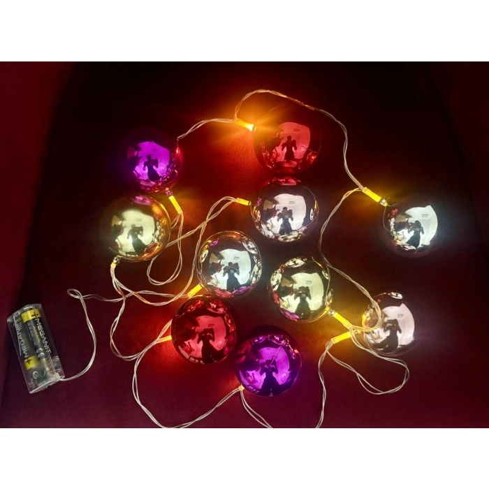 2 Metre 10 Led Pilli 2 Kademeli Parlak Top Led