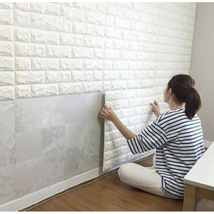 3d Tuğla Desenli Kendinden Yapışkanlı Duvar Paneli 58x38 Cm