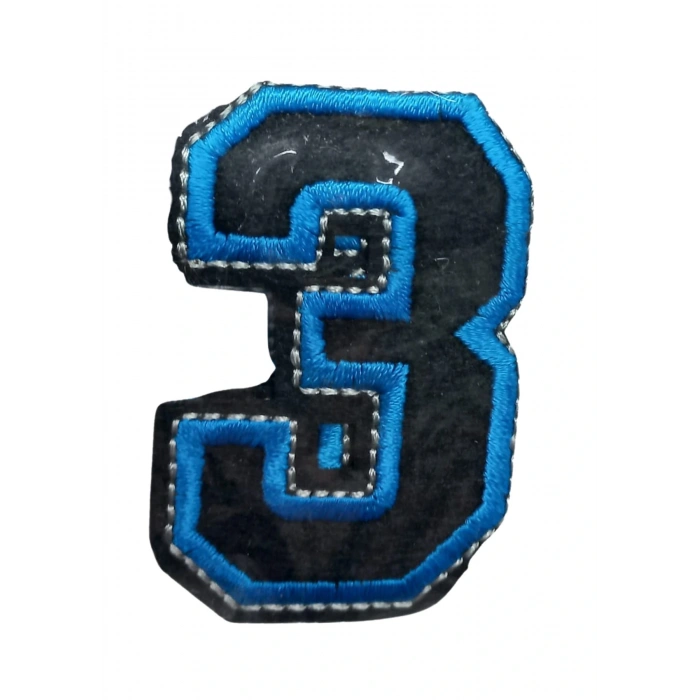 Aplike Ütü İle Yapışan 3 Rakamı  Arma 2,5x4 Cm