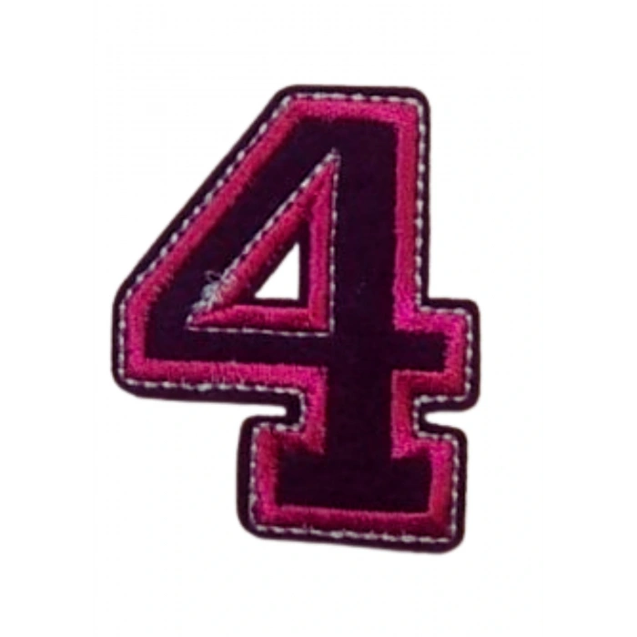 Aplike Ütü İle Yapışan 4  Rakamı  Arma 4x4 Cm