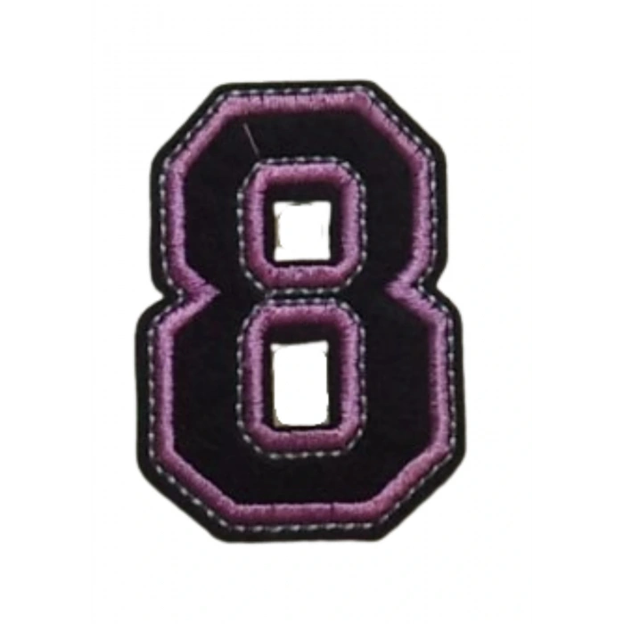 Aplike Ütü İle Yapışan 8  Rakamı  Arma 3x4 Cm