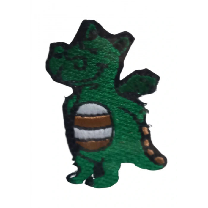 Aplike Ütü İle Yapışan Dinazor Yeşil Arma 2,5x4 Cm