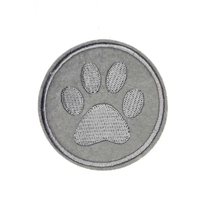 Aplike Ütü İle Yapışan Gri Pati Arma 5 Cm