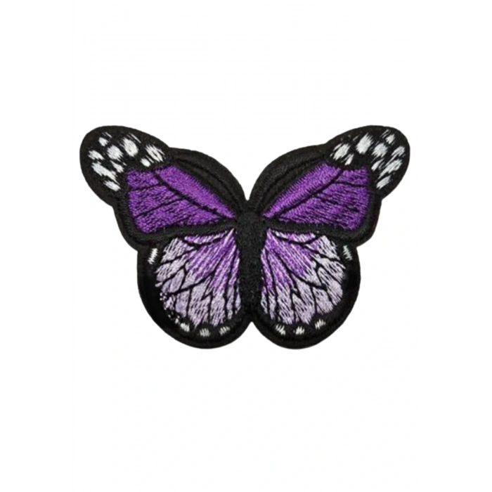 Aplike Ütü İle Yapışan Kelebek Mor Arma 7x5 Cm