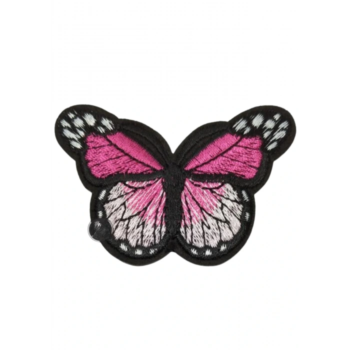 Aplike Ütü İle Yapışan Kelebek Pembe Arma 7x5 Cm