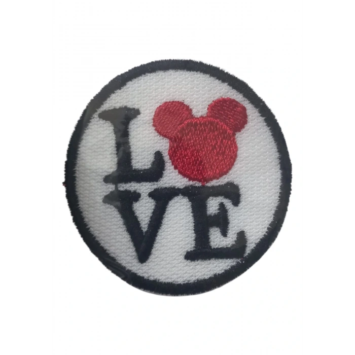 Aplike Ütü İle Yapışan Love Pati Arma 4 Cm
