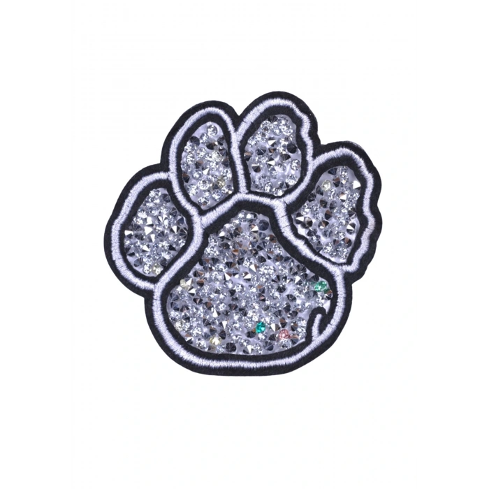 Aplike Ütü İle Yapışan Taşlı Pati Arma 5 Cm