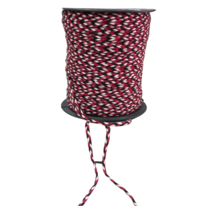 Bileklik İpi, Hediye Paketleme İpi, Şans, Bereket, Aşk, Şifa, Güç 5 Mm Pamuk  5 Metre Kırmızı