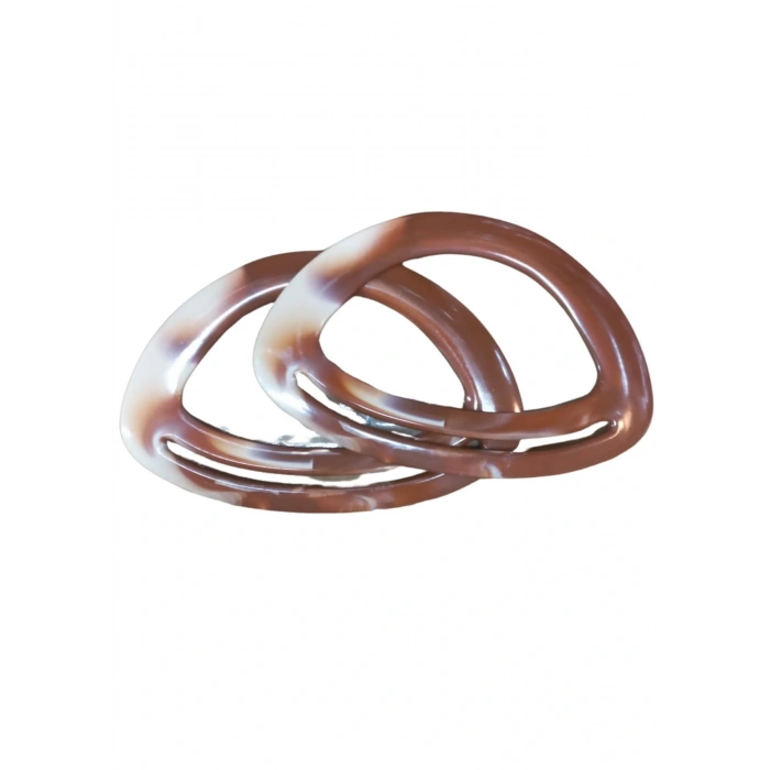 Çanta Sapı Oval Kahverengi-beyaz 18 Cm