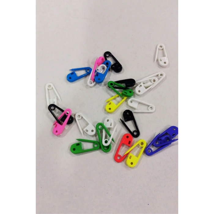 Çengelli İğne Plastik Renkli 10 Adet 2 Cm