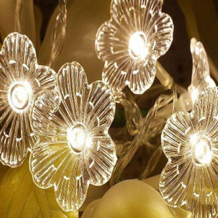 Çiçek Desenli 3.5 Metre Usb Led Işık – 20 Led’li Dekoratif Ortam Aydınlatması