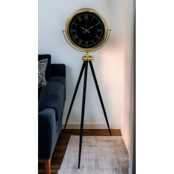 İhtişam Gold Tripod Ayaklı Saat