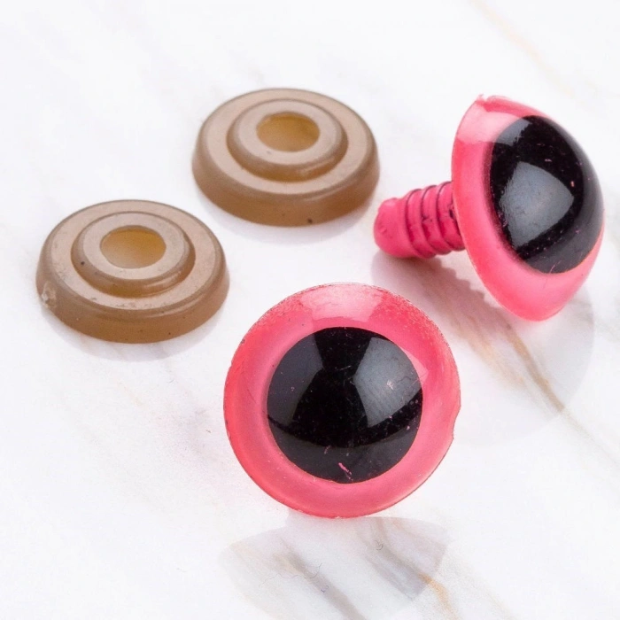 Leyloş 18 Mm Pembe 5 Çift Amigurumi Göz