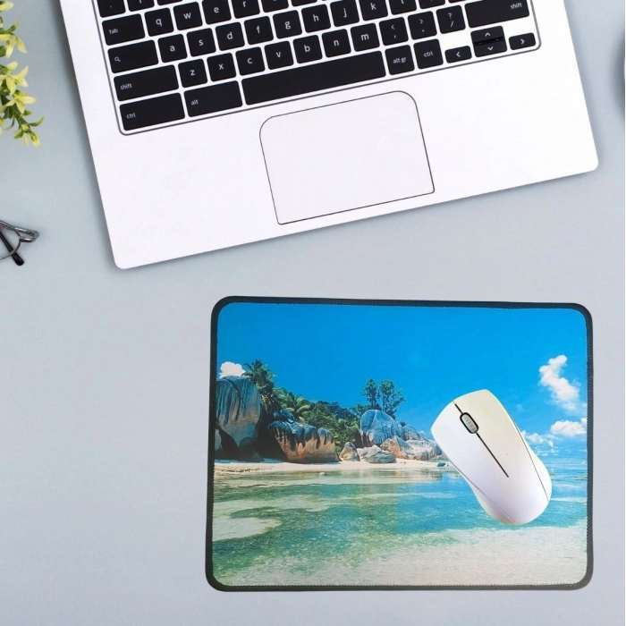 Leyloş 25x32 Cm Küçük Boy Mouse Pad Manzara Ada