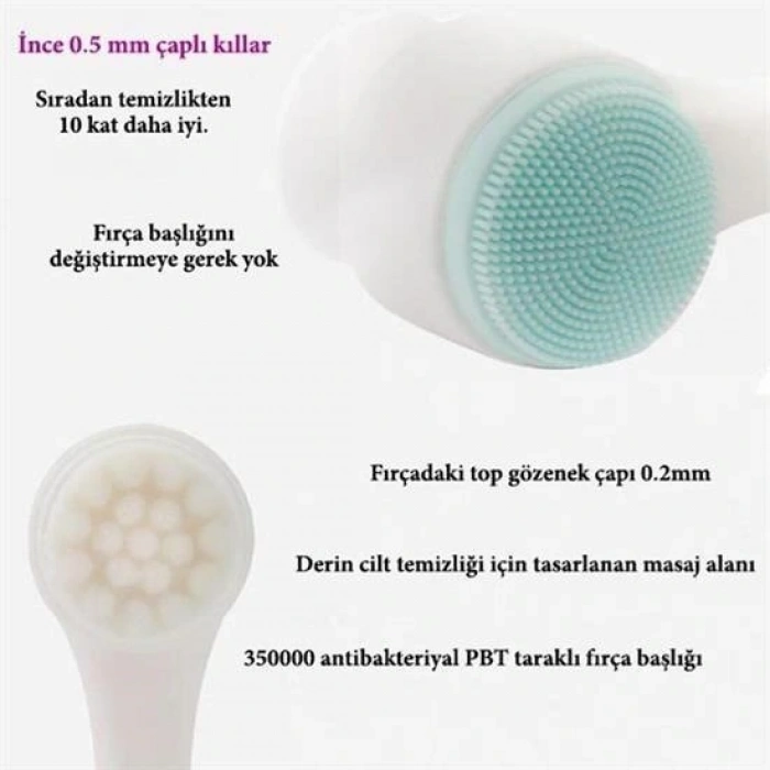 Leyloş 2li Set Çift Taraflı Cilt Temizleme Fırçası Ve Yeşim Taşı Çift Taraflı Cilt Masaj Aleti