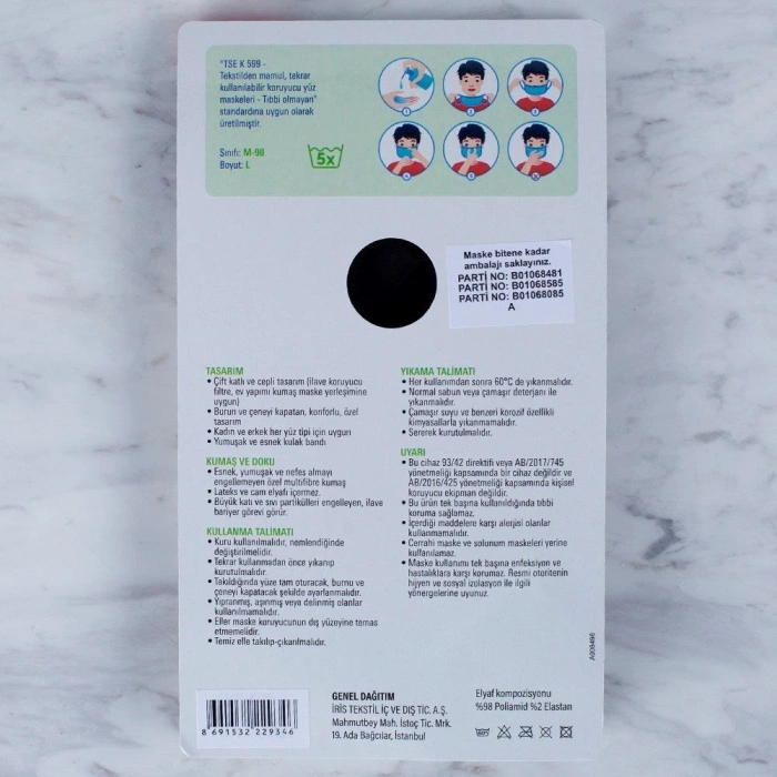 Leyloş 3 Adet Yıkanabilir Maske