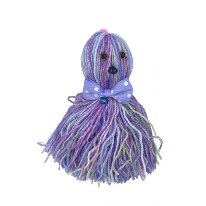 Leyloş Ahtapot Şekilli Zilli Ve İpli Rengarenk Püsküllü Sevimli Kedioyuncağı