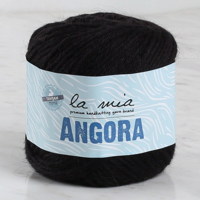 Leyloş Angora 50gr Siyah El Örgü İpi - L006 - 33810