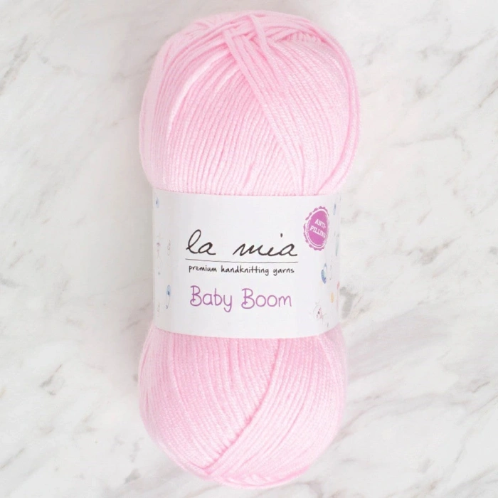 Leyloş Baby Boom Bebe Pembe El Örgü İpi - 782 - 34119