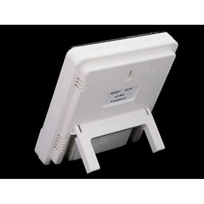 Leyloş Bebek Odası Masaüstü Dijital Termometre Nem Ölçer Higrometre Saat