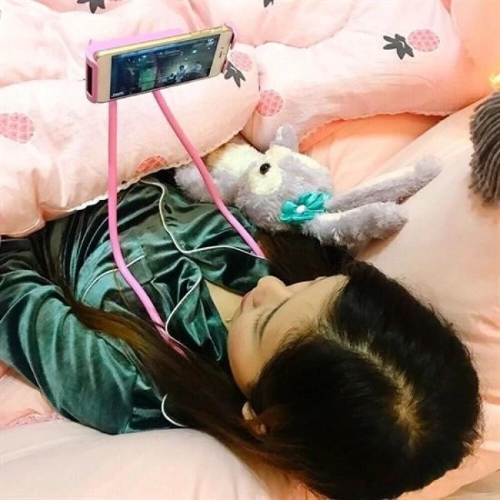 Leyloş Boyuna Asılan Ergonomik 360 Derece Cep Telefonu Tutucu Stand