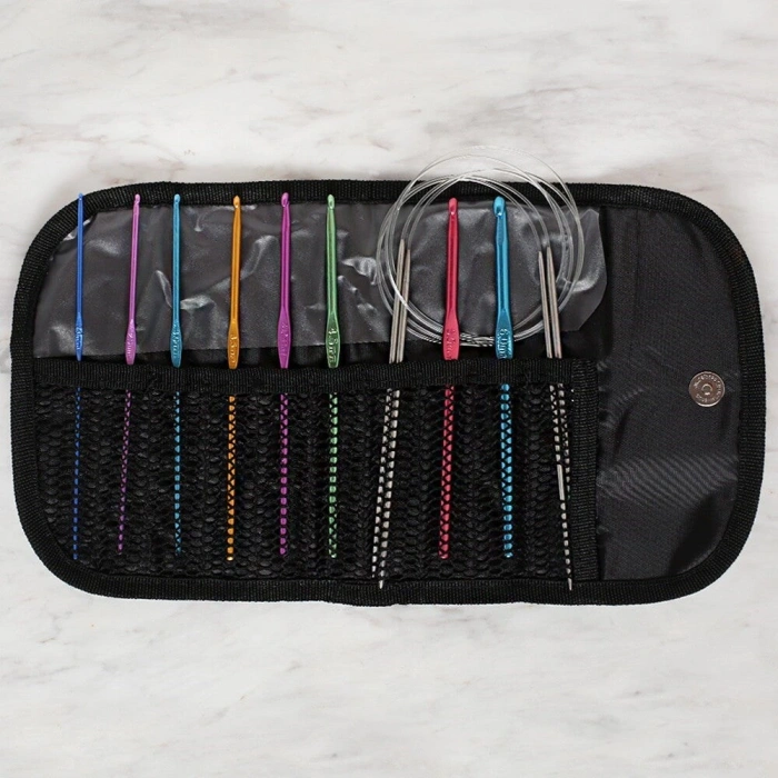 Leyloş Çantalı Tığ Ve Örgü Aksesuarları Seti