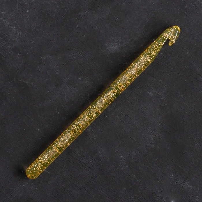 Leyloş Champagner 9mm 15cm Plastik Simli Yün Tığ - 4