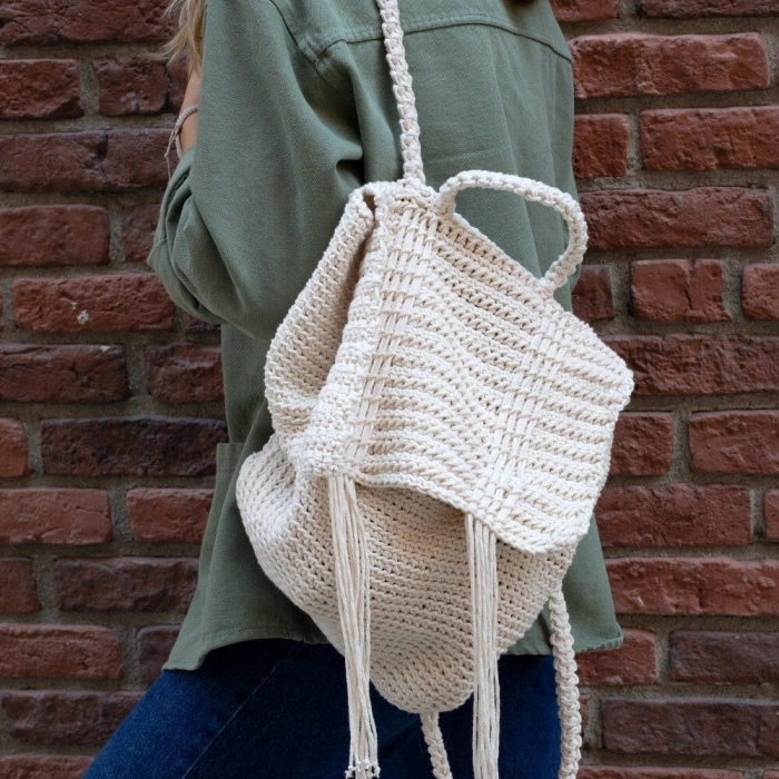 Leyloş Cotton Macrame Gri - R082 - 34357