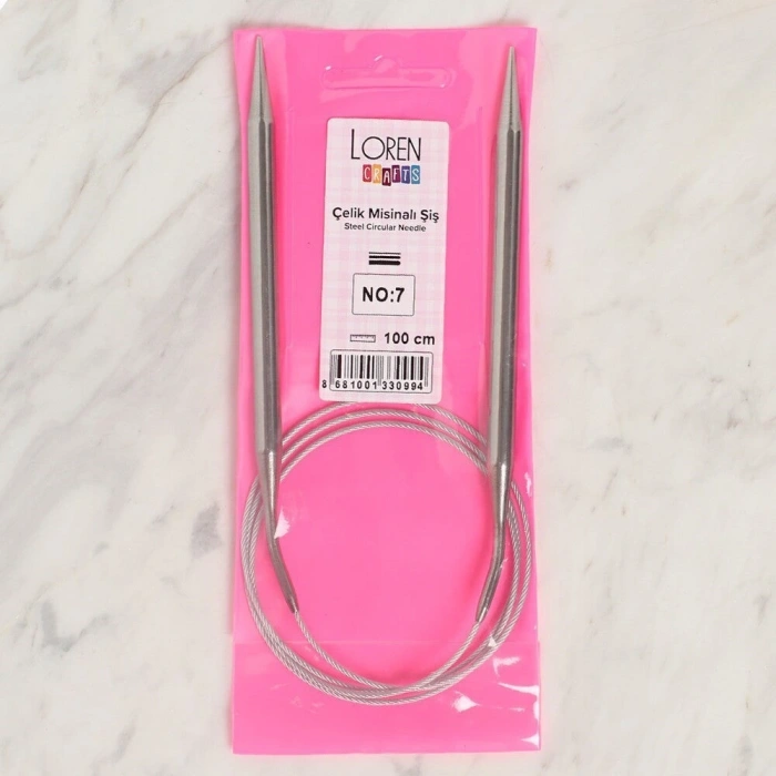 Leyloş Crafts 7 Mm Çelik Misinalı Şiş 100 Cm