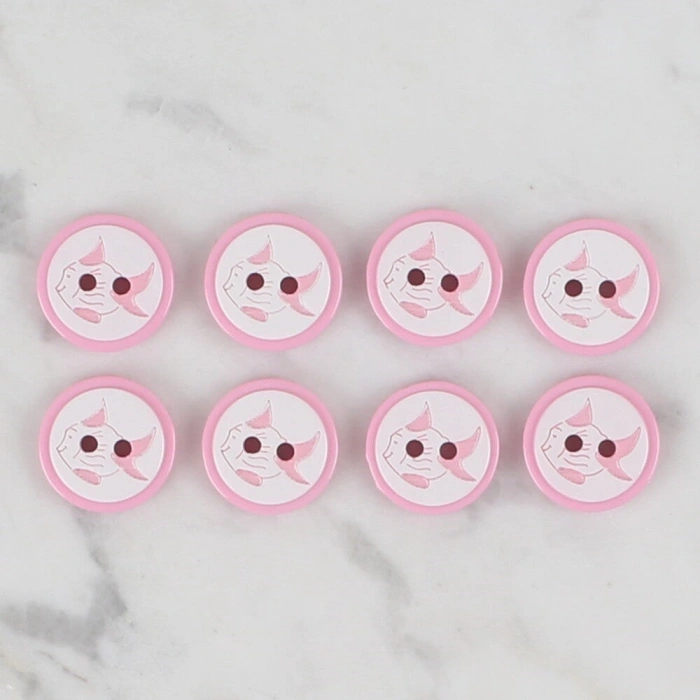 Leyloş Crafts Pembe 8 Li Balık Düğme - 571
