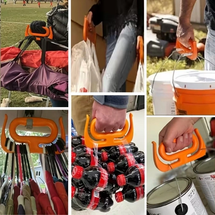 Leyloş Ergonomik Poşet Taşıma Aparatı – Ağır Yük Taşıyıcı Tutacak, Elden Kesme Yapmayan Kolay Taşıma Kancası, Market Ve Alışveriş Çantası Taşıyıcısı