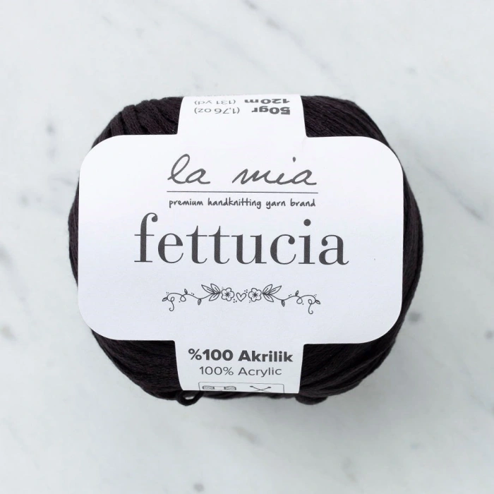 Leyloş Fettucia Siyah El Örgü İpi - L006 - 33876