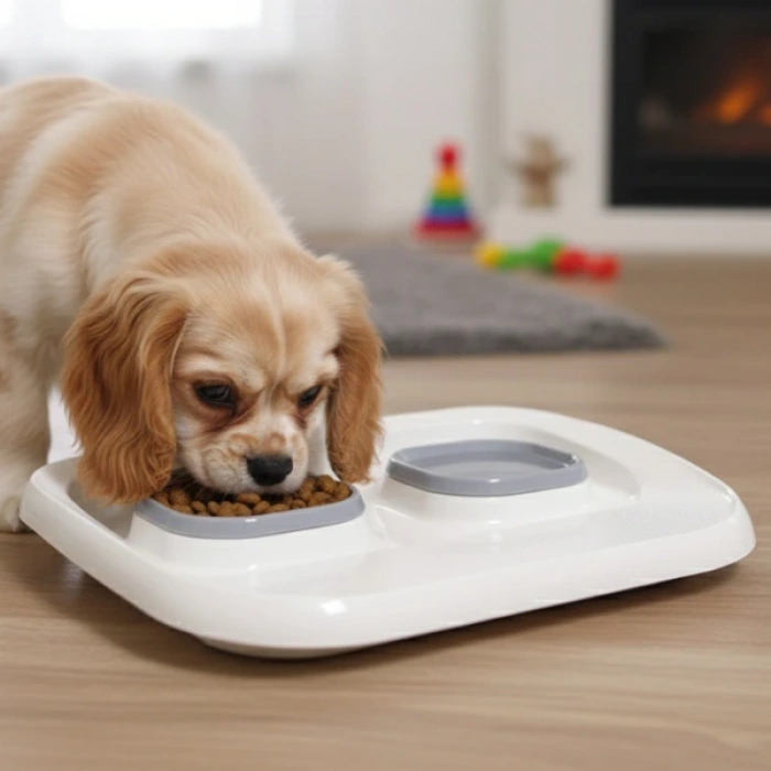 Leyloş Gri 2si 1 Arada Mama Ve Su Kabı