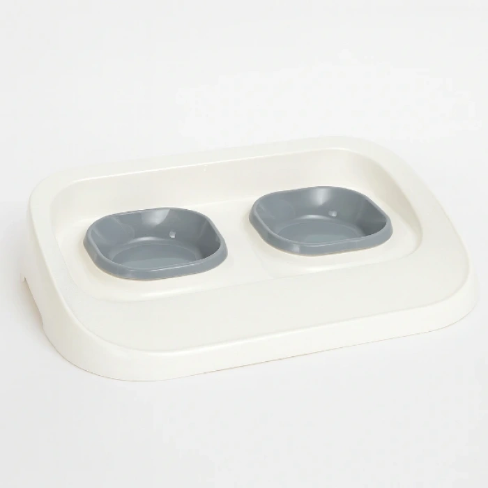 Leyloş Gri 2si 1 Arada Mama Ve Su Kabı