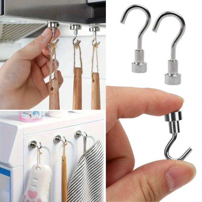 Leyloş Güçlü Manyetik Mutfak,banyolar İçin Çok Amaçlı 2li Magnet Askı