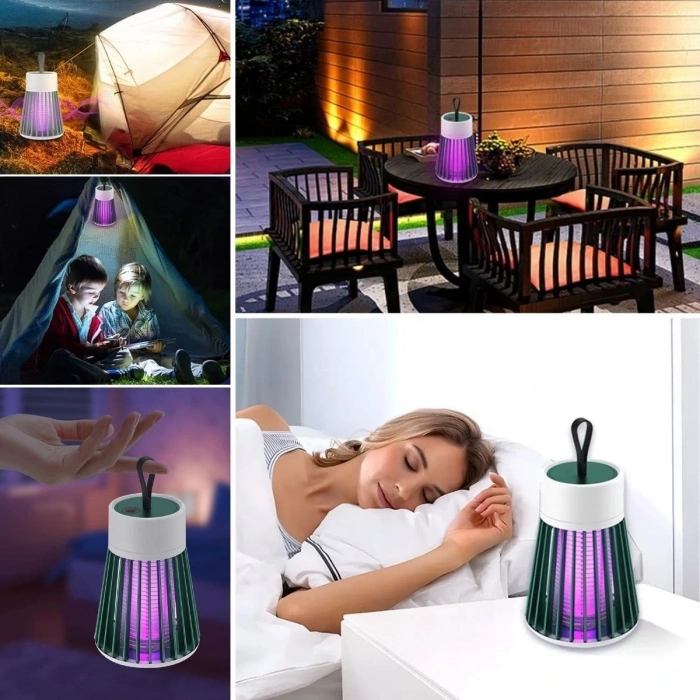 Leyloş İç Ve Dış Mekanlar İçin Şarjlı Sinek Öldürücü Sivrisinek Kovucu,uv Işıklı Sineksavar Taşınabilir Gece Lambası