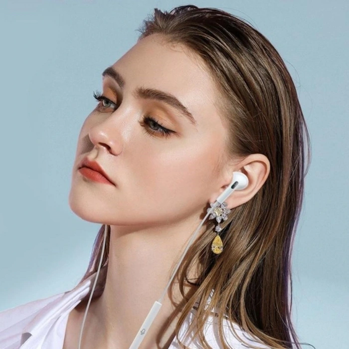 Leyloş İphone Ucu Çıkışlı Pop Up Kulakiçi Yumuşak Kontrol Tuşlu Kulaklık