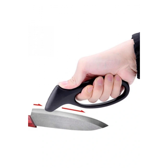 Leyloş Kolay Tutuş Saplı Paslanmaz Çelik Manuel Bıçak Bileme Aleti