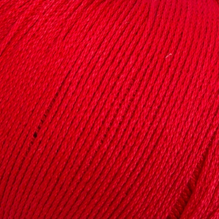 Leyloş Lux Mercerized Cotton Kırmızı El Örgü İpi - 19 - 33745