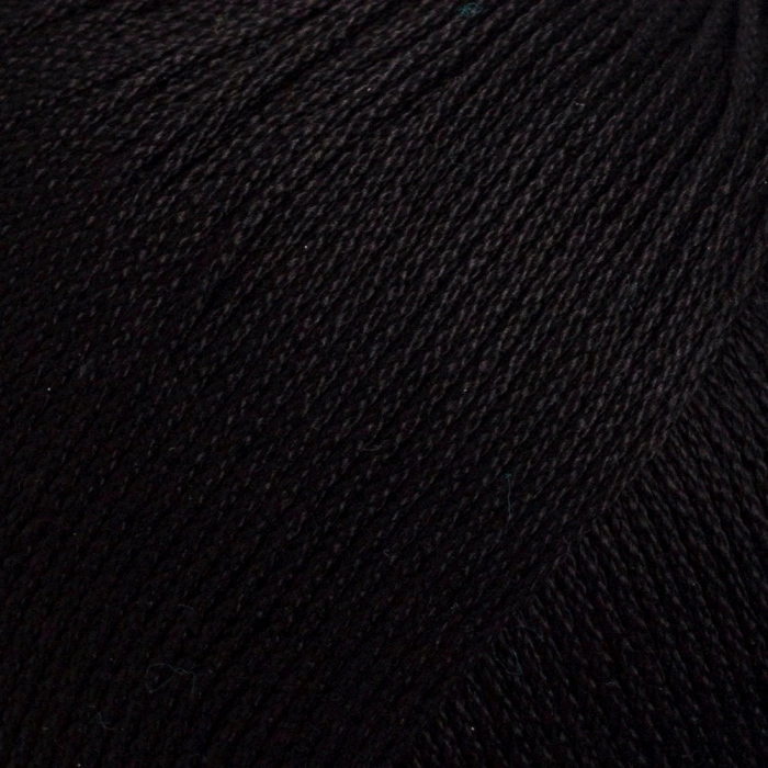 Leyloş Lux Mercerized Cotton Siyah El Örgü İpi - 1 - 33741