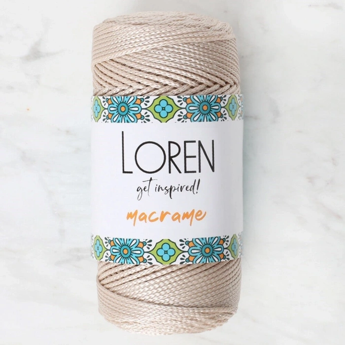 Leyloş Macrame Bej El Örgü İpi - Rm 030 - 34340