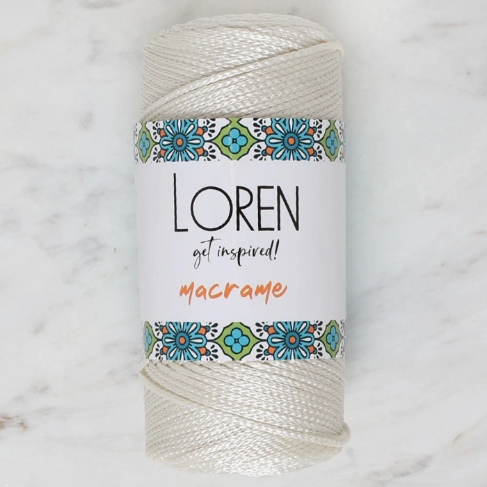Leyloş Macrame Krem El Örgü İpi - Rm 010 - 34325