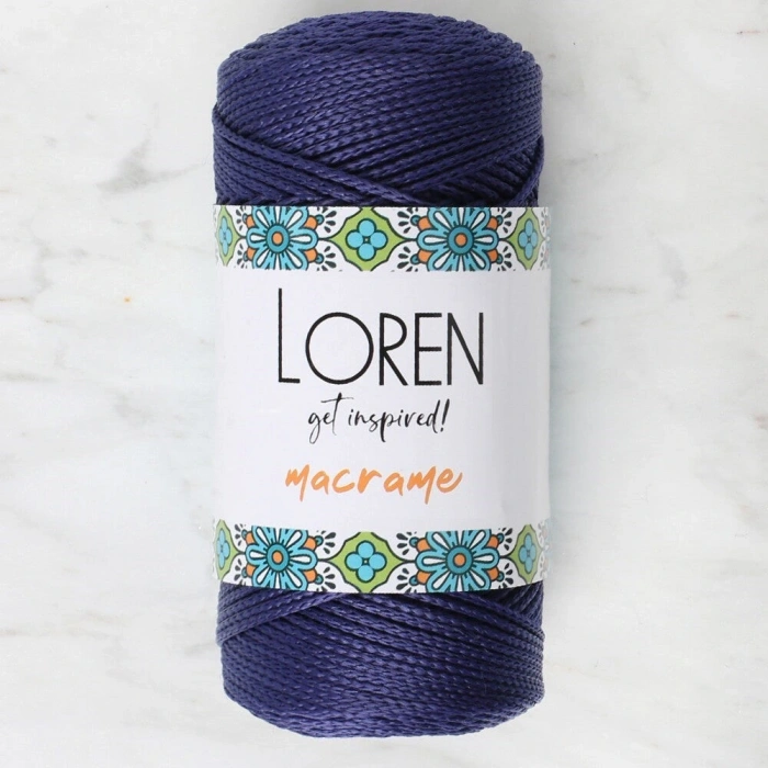 Leyloş Macrame Lacivert El Örgü İpi - Rm 0262 - 34353