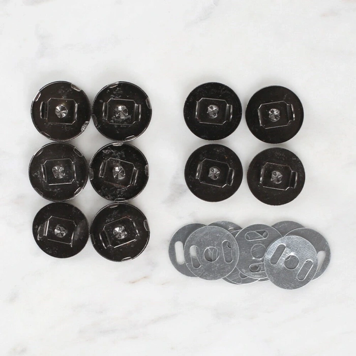 Leyloş Manyetik Antrasit Metal 5li Çıt Çıt