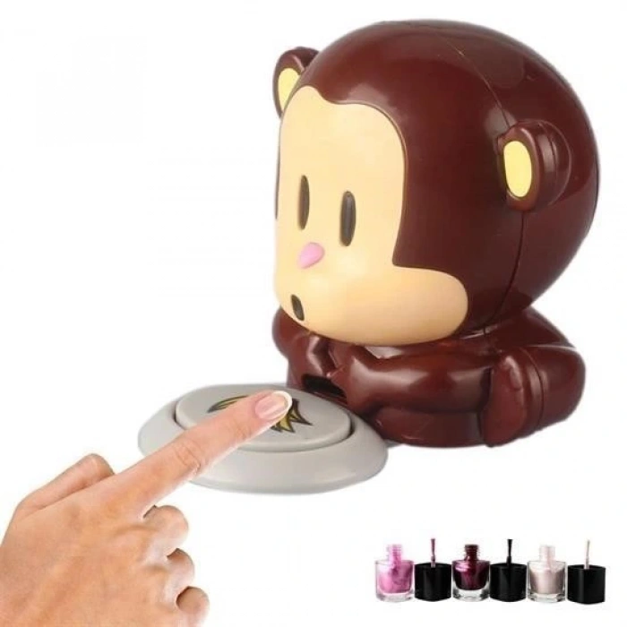 Leyloş Maymun Figürlü Hava Üfleyen Pratik  Kolay Hızlı Oje Kurutucu