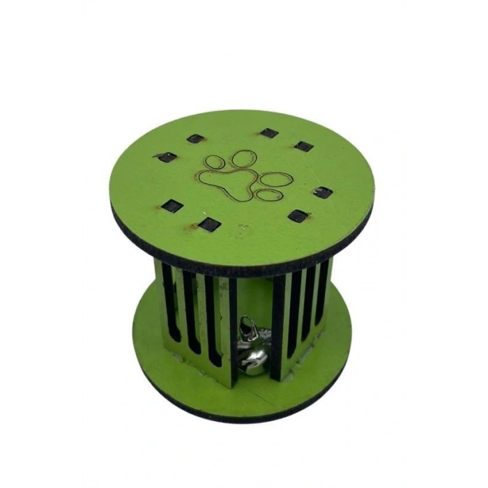 Leyloş  Mini Silindir Eğlenceli Renkli Sağlam Küçük Pati İzi Şekilli Kedi Oyuncağı