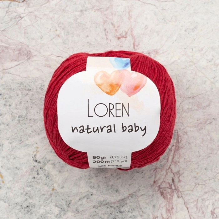 Leyloş Natural Baby Bordo El Örgü İpi - R099 - 33819