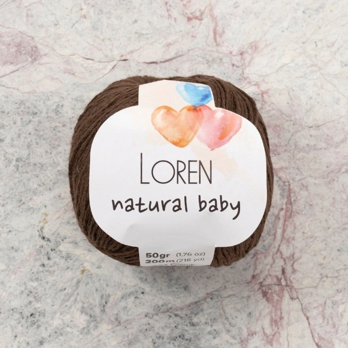 Leyloş Natural Baby Kahverengi El Örgü İpi - R035 - 33941