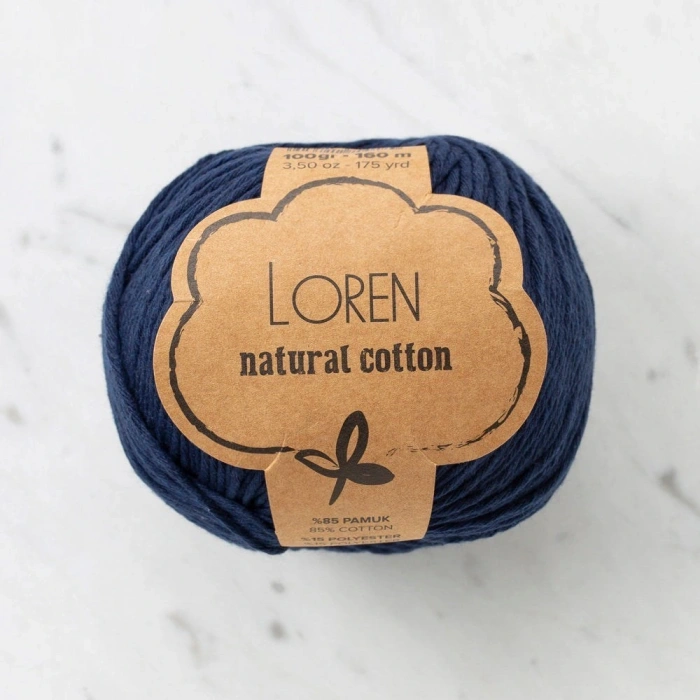 Leyloş Natural Cotton Lacivert El Örgü İpi - R005 - 33900